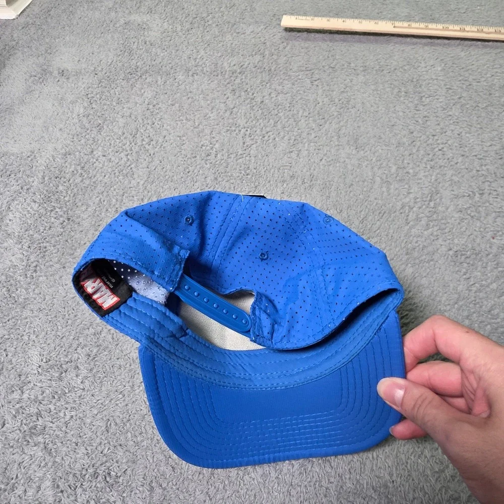 Marvel Unisex OSFM Baseball Cap Blue Captain America Shield Snapback Perforated